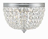 Nola Two Light Flush Mount in Polished Chrome by Crystorama