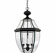 Quoizel Newbury 4 Light 16 Inch Outdoor Hanging Light in Mystic Black