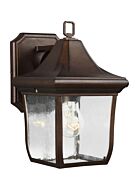 Feiss Oakmont 10.75 Inch Outdoor Wall Lantern in Patina Bronze