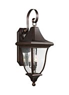 Feiss Oakmont 33.75 Inch 3 Light Outdoor Wall Lantern in Patina Bronze