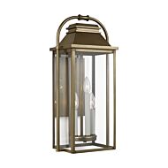 Wellsworth 3-Light Lantern in Painted Distressed Brass