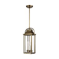 Wellsworth 3-Light Pendant in Painted Distressed Brass