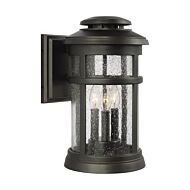 Newport 3-Light Outdoor Wall Lantern in Antique Bronze