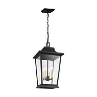 Warren 4 Light Outdoor Hanging Light in Textured Black by Sean Lavin