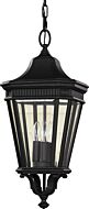 Feiss Cotswold Lane Collection 10 Inch Outdoor Lantern   Black Finish