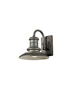 Feiss Redding Station 9.7 Inch Outdoor Wall Lantern in Tarnished Silver