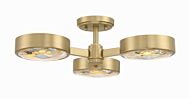 Orson 3-Light Ceiling Mount in Modern Gold