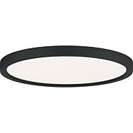 Outskirts LED Flush Mount in Earth Black by Quoizel