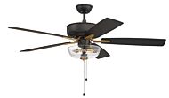 Pro Plus 101 52"Ceiling Fan in Flat Black Satin Brass by Craftmade