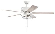 Pro Plus 101 52"Ceiling Fan in White Polished Nickel by Craftmade