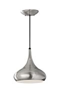 Feiss Belle 10 Inch Mini Pendant in Brushed Steel