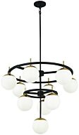 George Kovacs Alluria 10 Light 30 Inch Chandelier in Weathered Black