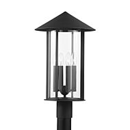 Long Beach Four Light Outdoor Post Mount in Textured Black by Troy Lighting