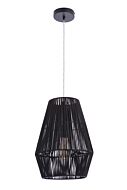 Pendant One Light Pendant in Flat Black by Craftmade