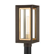 Lowry One Light Outdoor Post Mount in Textured BronzePatina Brass by Troy Lighting