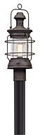 Atkins One Light Post Lantern in Heritage Bronze by Troy Lighting