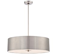 George Kovacs Grid 4 Light Pendant Light in Brushed Nickel