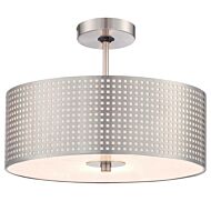 George Kovacs Grid 3 Light 16 Inch Pendant Light in Brushed Nickel