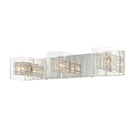 George Kovacs Jewel Box 3 Light Bathroom Vanity Light in Chrome