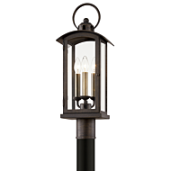 Troy Chaplin 3 Light Outdoor Post Light in Vintage Bronze