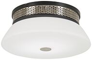 George Kovacs Tauten Ceiling Light in Coal with Brushed Nickel