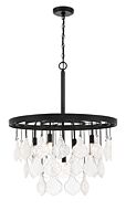 Vesi Five Light Pendant in Flat Black by Craftmade