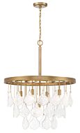 Vesi Five Light Pendant in Satin Brass by Craftmade