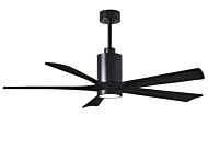 Patricia 6-Speed DC 60" Ceiling Fan w/ Integrated Light Kit in Matte Black with Matte Black blades