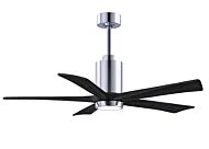 Patricia 6-Speed DC 52" Ceiling Fan w/ Integrated Light Kit in Polished Chrome with Matte Black blades