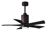 Patricia 6-Speed DC 42" Ceiling Fan w/ Integrated Light Kit in Textured Bronze with Matte Black blades