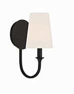 Payton One Light Wall Sconce in Black Forged by Crystorama