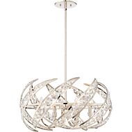 Quoizel Platinum Crescent 6 Light Pendant in Polished Nickel