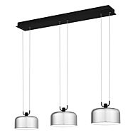 Gabriel LED Linear Chandelier in Matte Black