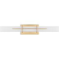 Quoizel Gemini 28 Inch Bathroom Vanity Light in Aged Brass