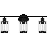 Isla 3-Light Bathroom Vanity Light in Matte Black