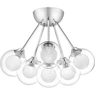 Spellbound Six Light Semi Flush Mount in Polished Chrome by Quoizel