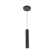 Silo Pendants 1-Light LED Pendant in Black with Black