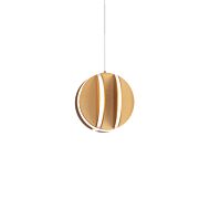 Carillion 1-Light LED Chandelier in Aged Brass