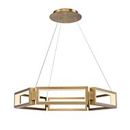 Modern Forms Mies 35 Inch Chandelier in Aged Brass