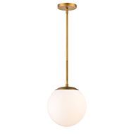 Niveous 1-Light LED Pendant in Aged Brass