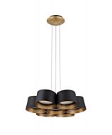 Modern Forms Marimba 7 Light Chandelier in Gold Leaf