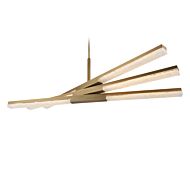 Modern Forms Minx 6 Light Pendant Light in Aged Brass