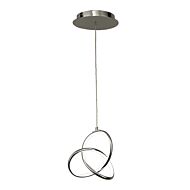 Vornado 1-Light LED Pendant in Chrome