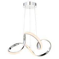 WAC Vornado 3000k LED Chandelier in Chrome