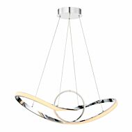 WAC Lighting Vornado LED Chandelier in Chrome