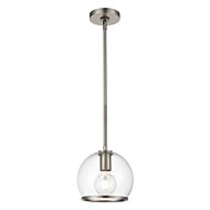 Alora Coast Pendant Light in Aged Nickel And Clear Glass