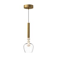 Rise LED Pendant in Brushed GoldClear by Kuzco Lighting