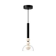 Rise LED Pendant in BlackClear by Kuzco Lighting