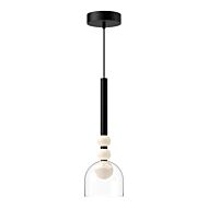 Rise LED Pendant in BlackClear by Kuzco Lighting