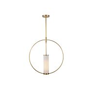 Alora Amor Pendant Light tural Brass And Opal Glass